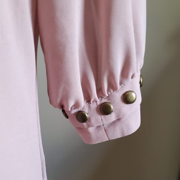 Angie Taupe/Peach Blouse w Metal embellishments. - Picture 2 of 10